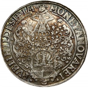 Germany 1 Thaler 1628 City of Hildesheim. Ferdinand II(1592-1637). Obverse: Helmeted city arms with maiden figure...