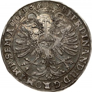 Germany BRUNSWICK 1 Thaler 1628 (b) Ferdinand II(1592-1637). Obverse: Spanish shield of city arms in ornamented frame...