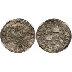 Germany Emden 28 Stüber (1637-1653). Obverse: Crowned arms. Reverse: Crowned double-headed imperial eagle...