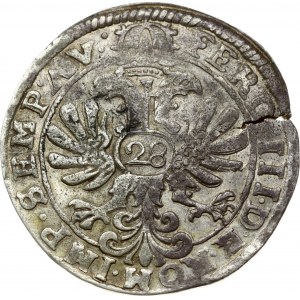 Germany Jever 28 Stuber (ca. 1640). Anton Günther (1603-1667). Obverse: Crowned 4...