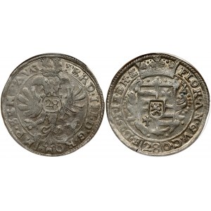 Germany Oldenburg Jever 28 Stüber (1649-1651). Obverse: Crowned shield within circle. Reverse...