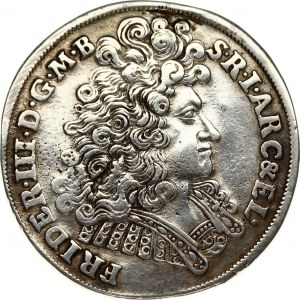 Germany BRANDENBURG 2/3 Thaler 1693 LCS Friedrich III(1688-1701). Obverse: Bust to right. Lettering...