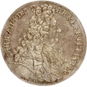 Germany Brunswick-Lüneburg-Calenberg-Hannover ⅔ Thaler 1696 HB. Ernst August(1679-1698.). Obverse: Bust facing right...