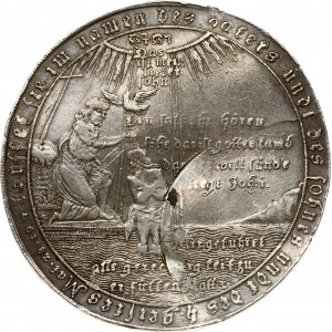 Germany Harz 1 Baptismal Thaler (1697) Zellerfeld mint; Rudolf Borneman, mintmaster. Dated 1697 Obverse: St...