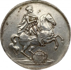 Germany SAXONY 1 Thaler MDCCXI (1711) ILH. Friedrich August I(1694-1733). Obverse: King on horseback right shield below...