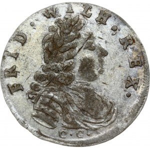 Germany PRUSSIA 6 Groscher 1714 CG/M Friedrich Wilhelm (1713-1740). Obverse: Laureate armored bust to right; mintmaster...