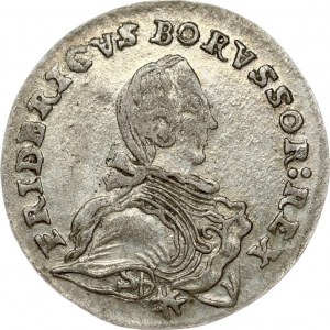 Germany PRUSSIA 3 Groscher 1752 S//E Friedrich II(1740-1786). Obverse: Armored bust to right. Obverse Legend...
