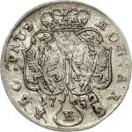 Germany PRUSSIA 3 Groscher 1752 S//E Friedrich II(1740-1786). Obverse: Armored bust to right. Obverse Legend...