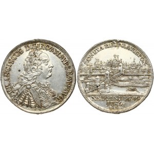 Germany REGENSBURG 1 Thaler 1756 ICB Obverse: Armored laureate bust right. Obverse Legend: FRANCISCUS D: G: ROM: IMP...