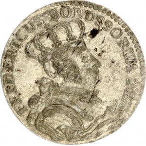 Germany PRUSSIA 6 Groscher 1756C Friedrich II(1740-1786). Obverse: Crowned bust to right. Obverse Legend...