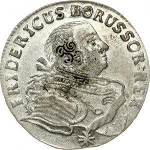 Germany PRUSSIA 6 Groszy 1756 E Friedrich II(1740-1786). Obverse: Armored bust to right. Obverse Legend...