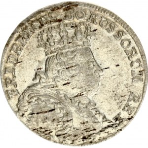 Germany PRUSSIA 6 Kreuzer 1756B Friedrich II(1740-1786). Obverse: Crowned bust right. Lettering...