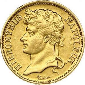 Germany WESTPHALIA 20 Franken 1809C Hieronymus Napoleon(1807-1813). Obverse: Laureate head left. Obverse Legend...