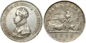 Germany PRUSSIA 1 Thaler 1818A Friedrich Wilhelm III(1797-1840). Obverse: Uniformed bust left. Obverse Legend: FRIEDR...