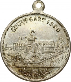 Germany Stuttgart Medal 1896 5th German National Singers' Festival. Brass silvered. Weight approx: 11.06 g. Diameter...
