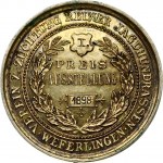 Germany Medal 1898 Weferlingen Association z. breeding pure hunting Dog breeds. 1 prize exhibition 1898. Silver gilding...