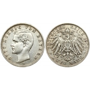 Germany BAVARIA 2 Mark 1904D Otto(1886-1913). Obverse: Head left. Obverse Legend: OTTO KOENIG VON BAYERN. Reverse...