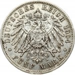 Germany BAVARIA 5 Mark 1904D Otto(1886-1913). Obverse: Head left. Obverse Legend: OTTO KOENIG VON BAYERN. Reverse...