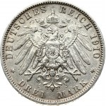 Germany Hamburg 3 Mark 1910 J Obverse: Three tower castle on helmeted shield with supporters. Reverse...