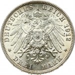 Germany PRUSSIA 3 Mark 1912A Wilhelm II(1888-1918). Obverse: Head right. Reverse...