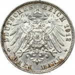 Germany Hamburg 3 Mark 1912 J Obverse: Three tower castle on helmeted shield with supporters. Reverse...