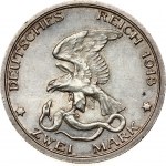 Germany PRUSSIA 2 Mark 1913A 100th Anniversary - victory over Napoleon at Leipzig. Wilhelm II(1888-1918). Obverse...
