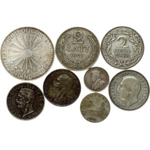 Germany Weimar Republic 2 Reichsmark 1926G and other Coins of the World. Obverse: Eagle above date. Reverse...