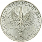 Germany Federal Republic 5 Mark 1964J 150th Anniversary - Death of Johann Gottlieb Fichte philosopher. Obverse...