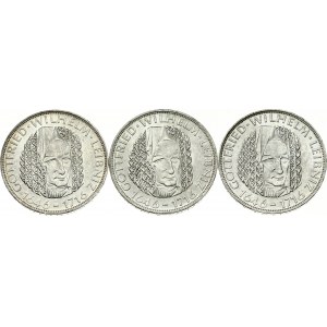 Germany Federal Republic 5 Mark 1966D 250th Anniversary - Death of Gottfried Wilhelm Leibniz philosopher. Obverse...