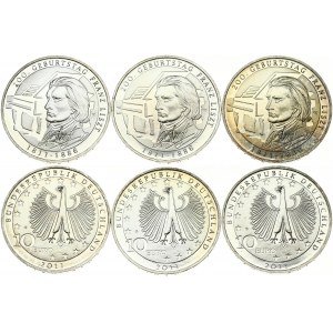 Germany 10 Euro 2011 200th Anniversary of Franz Liszt. Obverse: An eagle; the emblem of Germany...