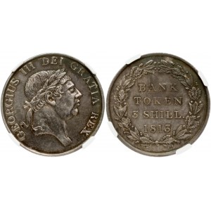 Great Britain 3 Shilling 1813 George III(1760-1820). Obverse: Laureate head right. Reverse: Legend within wreath...