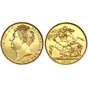 Great Britain 2 Pounds 1823 George IV(1820-1830). Obverse: Head left. Obverse Legend: GEORGIUS IIII D:G: BRITANNIAR...