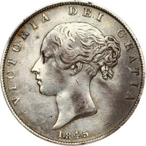 Great Britain 1/2 Crown 1845 Victoria(1837-1901). Obverse: Head left. Obverse Legend: VICTORIA DEI GRATIA. Reverse...