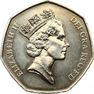 Great Britain 50 Pence 1993 British Presidency of European Council of Ministers. Elizabeth II (1952-). Obverse...