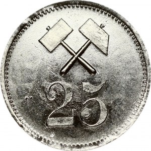 Greenland 25 Øre 1911 Obverse: Date within legend. Obverse Legend: GRØNLANDSK MINEDRIFTS-AKTIESELSKAB. Reverse...