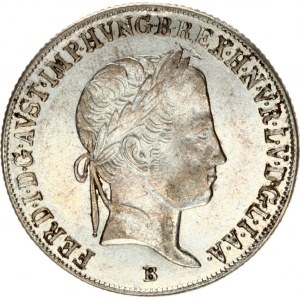 Hungary 20 Krajczar 1846B Ferdinand V(1835-1848). Obverse: Laureate head; right. Obverse Legend: FERD. I. Reverse...