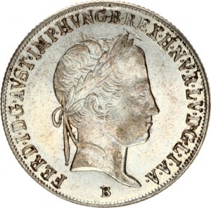 Hungary 20 Krajczar 1846B Ferdinand V(1835-1848). Obverse: Laureate head; right. Obverse Legend: FERD. I. Reverse...