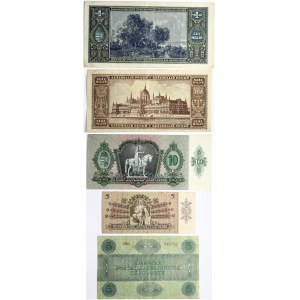 Hungary 5 Korona - 100 000 000 Pengő (1919-1946) Banknotes. Obverse Lettering...