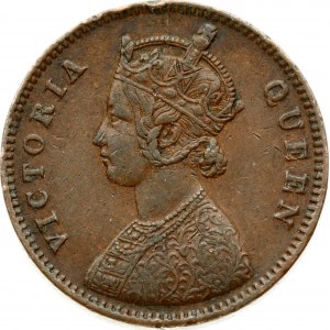 India-British 1/4 Anna 1875 Victoria(1837-1901). Obverse: Crowned bust left. Obverse Legend: VICTORIA QUEEN. Reverse...