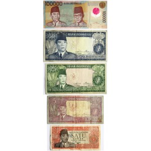 Indonesia 1 - 100 000 Rupiah (1960-1999) Banknotes. Obverse...