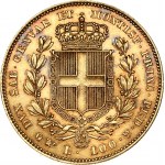 Italy SARDINIA 100 Lire 1842 FERRARIS//P (a) Charles Albert (1831-1849). Obverse: Head to left; date below...