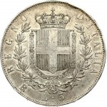 Italy 5 Lire 1876R Rome. Vittorio Emanuele II (1861-1878). Obverse: Bust of King Victor Emmanuel II facing right...