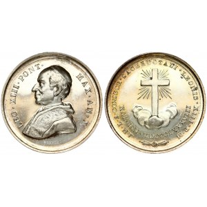 Italy Papal State / Vatican City Medal (1888). Leo XIII (1878-1903) Extraordinary medal...