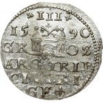 Latvia 3 Groszy 1590 Riga. Sigismund III Vasa(1587-1632). Obverse: Crowned bust right. Reverse...