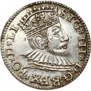 Latvia 3 Groszy 1592 Riga. Sigismund III Vasa(1587-1632). Obverse: Crowned bust right. Reverse...
