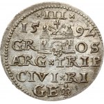 Latvia 3 Groszy 1592 Riga. Sigismund III Vasa(1587-1632). Obverse: Crowned bust right. Reverse...