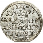 Latvia 3 Groszy 1597 Riga. Sigismund III Vasa(1587-1632). Obverse: Crowned bust right. Reverse...