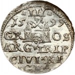 Latvia 3 Groszy 1599 Riga. Sigismund III Vasa(1587-1632). Obverse: Crowned bust right. Reverse...