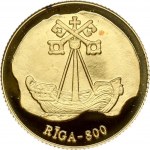 Latvia 10 Latu 1998 800th Anniversary - Riga. Obverse: City arms on old coin design. Reverse...