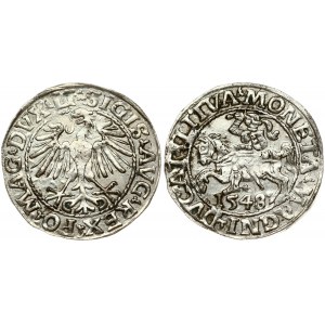 Lithuania 1/2 Grosz 1548 Vilnius. Sigismund II Augustus (1545-1572). Obverse: Eagle. Lettering...